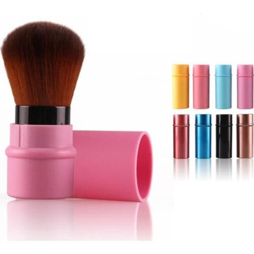 1pc Pro Makeup Brush Mini Retractable Blush Brush Portable Loose Power Foundation Blusher Make Up Brushes Cosmetic Beauty Tools