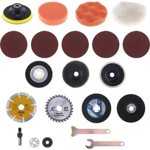 21pcs/set Electric Drill Conversion Angle Grinder Cutting Suit with Conversion Shank and Metal Cutting Blades for Polishing