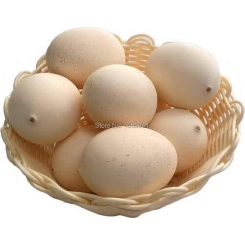 Gresorth 8pcs Artificial Lifelike Simulation White Foam Chicken Eggs Fake Food Toy Home Kitchen Party Decoration