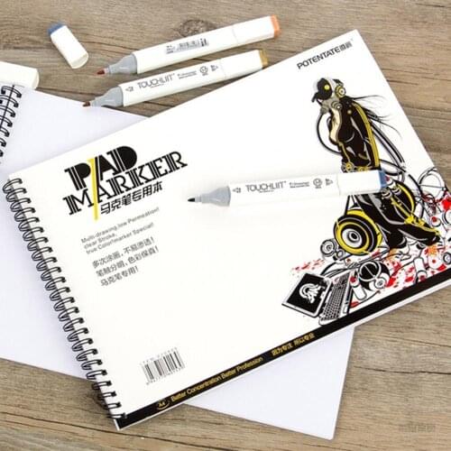 A4/A5 32 Sheets Waterproof Spiral Marker Pads Sketch Book Drawing Stationery