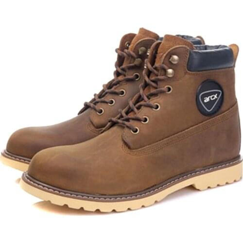 ARCX Motorcycle Leather Shoes Leisure Protection Boots men Cow Leather Suede casual Motos Boats Motorbike Touring Boots