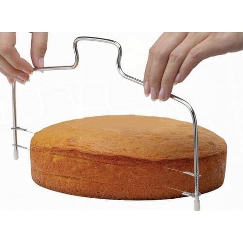 By dhl or ems 100pcs Stainless Steel Adjustable Wire Cake Slicer Leveler Slices Cake Cutter Tool lin4665