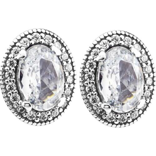 Vintage Elegance S925 Sterling Silver STUD Earring 2021 Trend for Women Engagement Gift Brinco Jewelry DIY Free Shipping