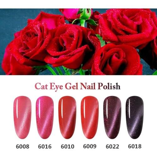 Arte Clavo Red Rose Colors 3D Cat Eye Magnet Gel Polish DIY Nail Art Manicure Soak Off UV Long-lasting Magnetic Gel Nail Polish