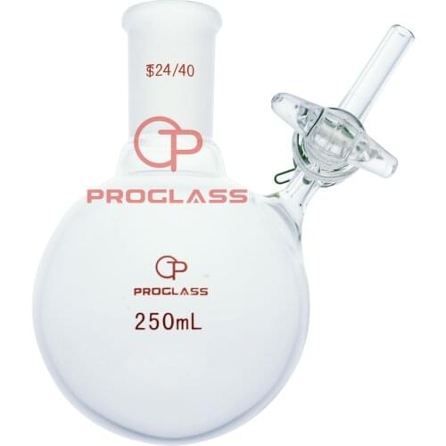 Air Free Reaction Schlenk Flask with Glass spring Stopcock 24/40