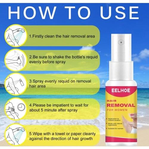 Natural Hair Removal Spray Shave For Arm Leg Body Care For Man And Women Painless Hair Removal Soothing Repair TSLM1