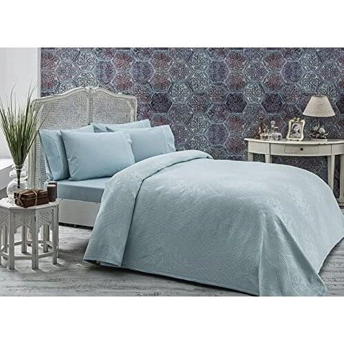 TAÇ Jakar Pike Team Rosabella -TurquoisePike:180x250 cm Fitted Bed Sheet: 100x200 cm Standard Pillow Case: 50x70 cm (1 Piece)