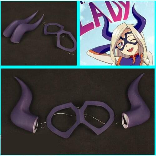 New My Hero Academia Boku No Hero Akademia Mt.Lady Cosplay Horns Glasses Headwear Cosplay Props Accessories Halloween Christmas