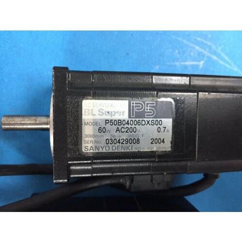 P50B04006DXS00 servo motor , used in good condition . 80% appearance new , good working , free shipping