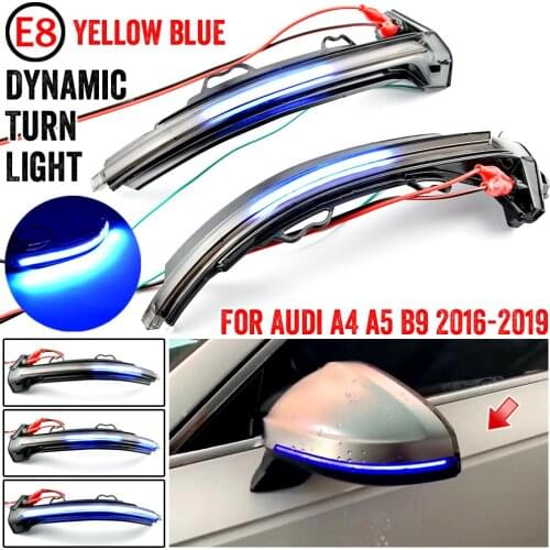For Audi A4 A5 B9 S4 S5 RS5 2017 2018 2019 Dynamic Blinker LED Turn Signal blink Side Mirror Lights indicator flasher