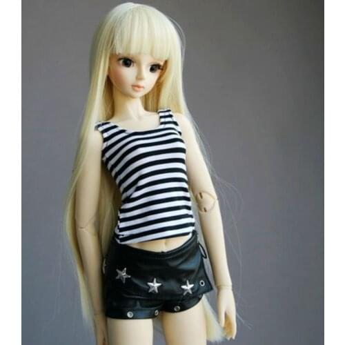 [wamami] 367# Black PU Leather Pants/Stripe Shirt/Suit 1/4 MSD DOD AOD BJD Dollfie