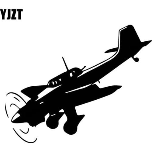 YJZT 16.2CM*13CM Beautiful Airplane Cool Aircraft Dazzling Vinyl Decal High Quality Car Sticker Black/Silver C27-1166