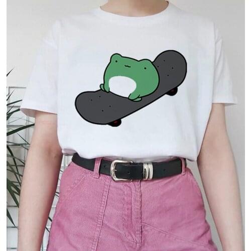 Women T Shirt Womens Basic Fashion Cute Ladies Summer Top Tshirt Tee Female Printed Tee Graphic White Clothing T-shirt