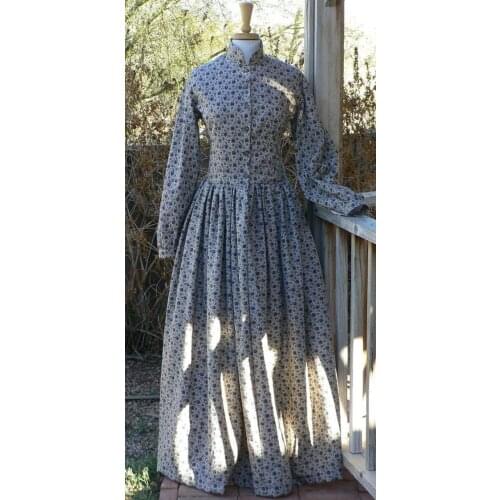 Costumebuy Regency Dress Jane Austen Pastoral Style Floral Dress Women Long Robe Gown Victorian empire costume Custom made