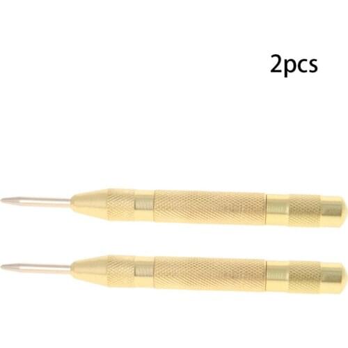 Utoolmart New Locator Automatic Center Punch Black/Gold Without Caps High Speed Steel Gold Plating Punch For Punching 1pcs/2pcs