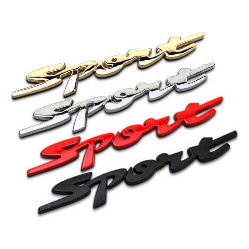 1 Pcs Real Metal Badge Sport car stick Rear Boot Emblem car body stick Car Styling