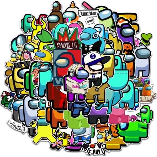 100pcs AAamonguss Hot Game Graffiti Stickers for Laptop Notebook Skateboard Computer Luggage Decal Sticker Kids Gift Toys