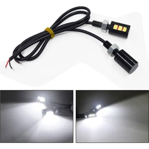 2pcs 12V LED 5630 SMD Screw Bolt Lamp Auto Motorcycle Tail Light Car Licence Plate Light Car Accessories Car-styling