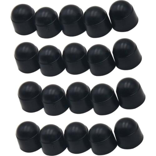 20PCS/Set M6 M8 M10 M12 Dome Bolt Nut Protection Caps Cover Hexagon Hex Screws Practical Tool Black Plastic