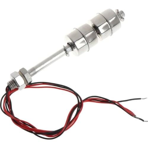 220V 10W 100mm Float Switch Auto Tank liquid Water Level Sensor Stainless Steel