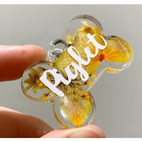 5 Pcs Fish Cat Round Pet Tag Pendant Epoxy Resin Mold Hanging Sign Keychain Silicone Mould DIY Crafts Decorations Jewelry Castin