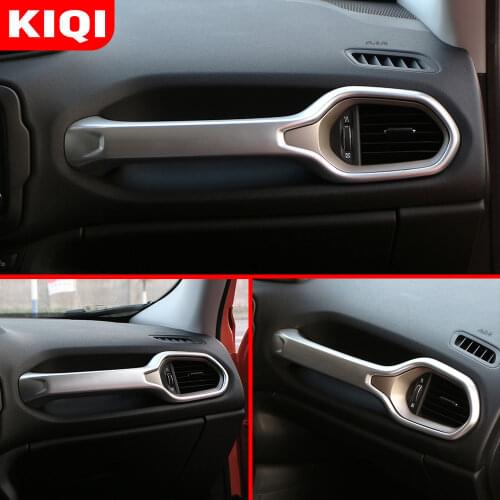 ABS Chrome Car Copilot Handrail Frame Panel Cover Trim Fit for Jeep Renegade 2015 2016 2017 2018 2019 Accessories Styling