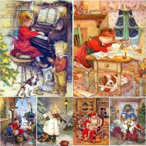 Christmas Gift DIY Diamond Painting Boy Girl Full Square/Round Drill Mosaic 5D Embroidery Cross Stitch Kits Home Decor Picture