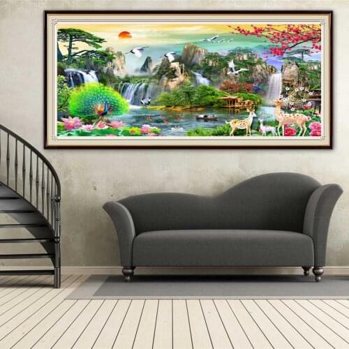 Big Size DIY Diamond Painting Landscape Nature Cross Stitch Full Square Embroidery Mosaic Picture of Rhinestones Wall Art Decor