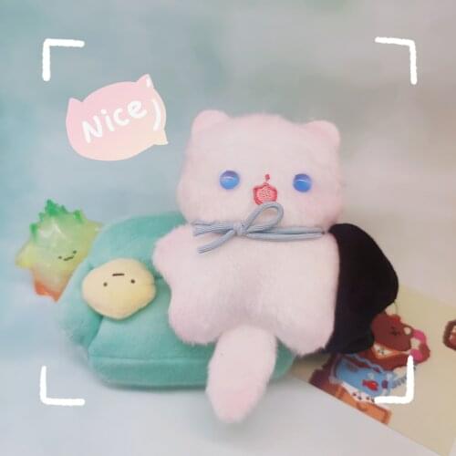 Anime Jujutsu Kaisen Gojo Satoru Cat Plush Dango Doll Cute Keychain Cosplay Cartoon Key rings School Bag Pendant Toys Xmas Gift