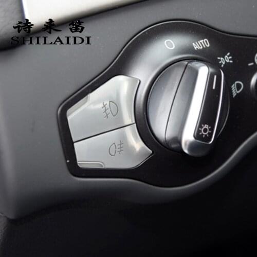 Car Styling for Audi A4 B8 A5 Q5 S4 S5 RS4 RS5 Headlight Switch Button Frame Decoration Cover Stickers Trim Interior Accessories