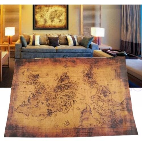 71x51cm Large Vintage Style Retro Paper Poster Globe Old World Map Gifts