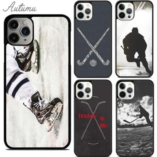 Ice Hockey is Life Phone Case for iPhone 11 12 Pro Max mini X XR XS SE 2020 5 6S 7 8 Plus Samsung Galaxy S8 S9 S10 Cover shell