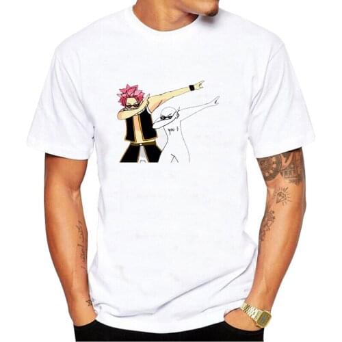 Desgin Funny Harajuku Japan Anime T Shirt FAIRY TAIL Tshirt Streetwear Tops Tees Men Clothing