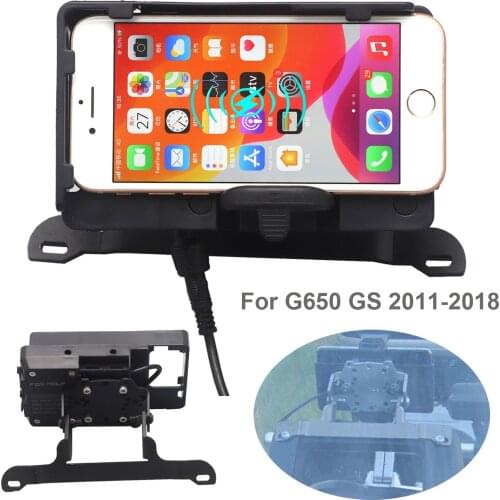 For BMW G650GS G650 GS 2011-2018 2017 2016 2015 2014 2013 2012 Wireless Charger Navigation Bracket Motorcycle Mobile Phone Pad