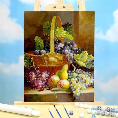 Fruit Landscape DIY Paint By Numbers Complete Kit Acrylic Paints 40*50 Oil Painting Home Decor For Adults For Drawing Art