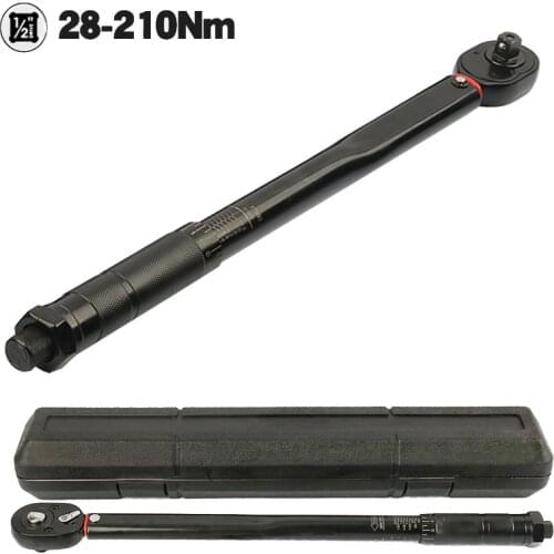 1/2" Torque Preset Torque Wrench Drive Tool 28-210 Nm Positive Negative Two-Way Adjustment Spanner Auto Repair Hand Tools