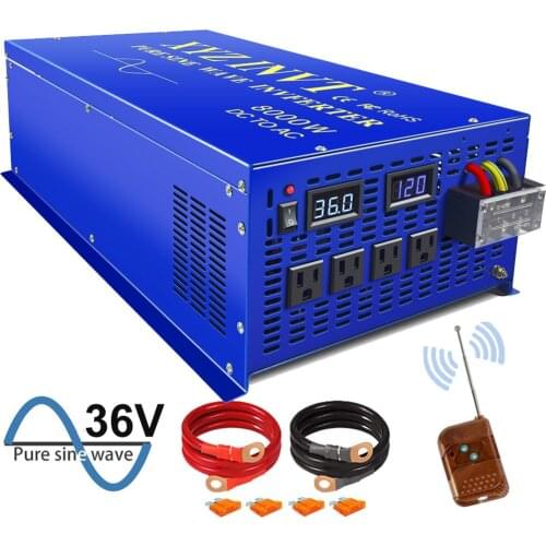 XYZ INVT 8000 watt 12v 24v 36v 48v dc to ac 120v 220v 230v 240V Pure Sine Wave Power Inverter with Wireless Remote Controller