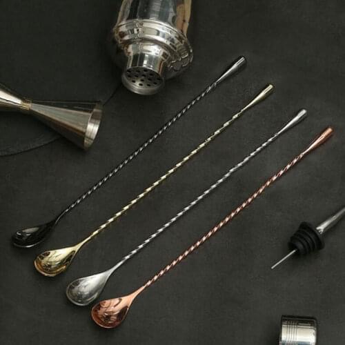 304 stainless steel 30cm 40cm 50cm water drop bar spoon fine thread cocktail stirring spoon bar cocktail spoon
