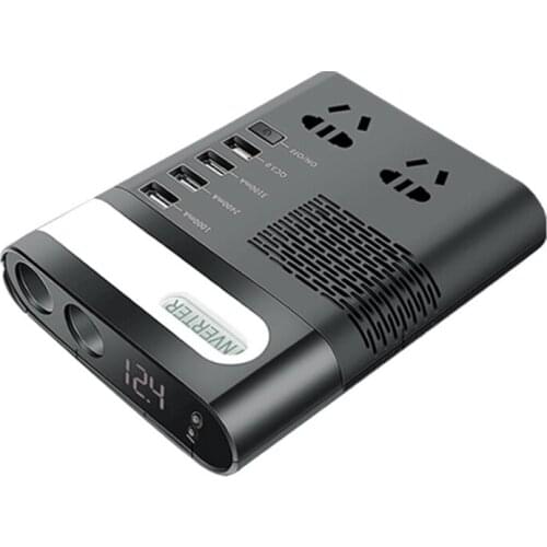 Multifunctional Car Inverter 12V/24V To 220V Power Converter Mini Car Car Mobile Phone Charger USB Smart Shunt QC3.0 Charging