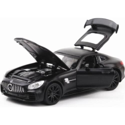 Amg-gt simulation alloy car car car model 1:32 acousto-optic return force childrens toy sports car model childrens black car