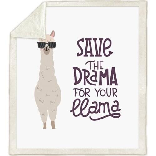 Soft Sherpa Blanket Cute Alpaca Sheep For Kid Children Baby Cartoon Blanket Throw Blanket Bedding Thick Warm On The Bed Sofa