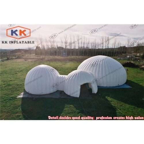 Customized design inflatable ger event use combo inflatable air dome tents