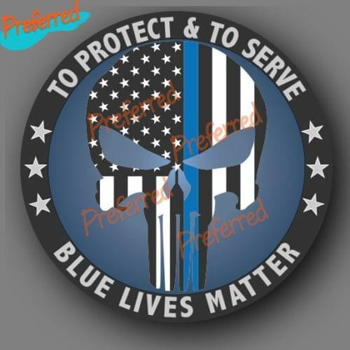 BLUE LIVES MATTER Bumper Truck Yacht Speedboat Decal Motocross Racing Laptop Helmet Trunk Wall Vinyl Car Sticker Die Cutting