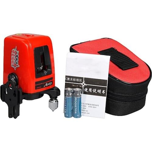 Jiguoor Working Outdoor Laser Level Tools AK455 Quality 360degree Rotating Self Leveling Cross Laser Level Red 3 Line 3 Point