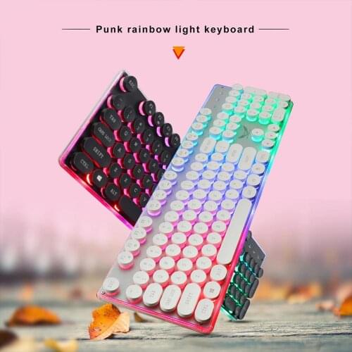 Kb202 Wired USB Gaming Keyboard Manipulator RGB Backlit Luminous Keyboard 1600pdi Office Keyboard For Desktop Tablet Laptop
