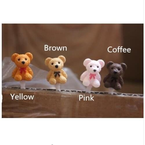 Cute little Teddy bears shape dust plug 3.5mm earphone plug for all cell phones