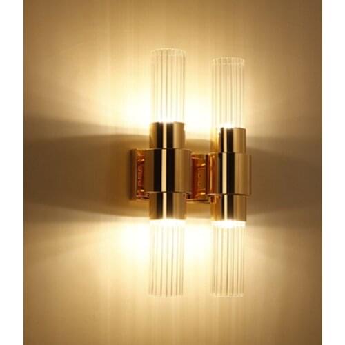 Luxury Wall Sconce Wall Lights Nordic Gold Glass Lampshade Led G9 Bedroom Wall lamp luminaria home Wandlamp for Home Decor Lamps