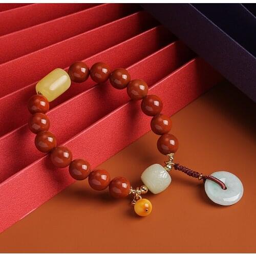 Luxury Jewelry Bracelets Natural Jade Meatball Agate Emerald Jade For Elastic Women Infinity Beading Gemstones Gift