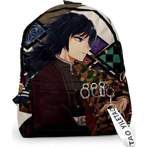 3D Anime Printing Cosplay Backpack Japanese Anime Demon Slayer School Bag Kimetsu No Yaiba Kamado Tanjirou Kamado Nezuko Bag
