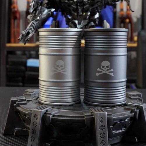 EDC Outdoor Camping Equipment Car Ashtray Cigar Creative Aluminum Alloy Storage Tank Oil Drum Gift